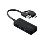 ELECOM U3H-CAK3005BBK Black USB Hub Japanese version