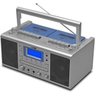 KUMAZAKI AIM WUTA KCR-207S white X metallic blue gray Boombox Japanese version