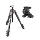 Manfrotto 190 Pro Aluminum 4-steps Tripod + 410 Geared Pan Head Kit JP-MK190A4-410 Camera Tripod Japanese version