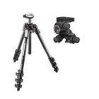 Manfrotto 190 Pro Carbon 4-steps Tripod + 410 Geared Pan Head Kit JP-MK190C4-410 Camera Tripod Japanese version