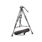 Manfrotto Videokit Twin 3-steps Aluminum MS Type MVH502A 546BK-1 Black Camera Tripod Japanese version