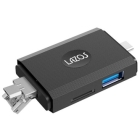 Reader Media Techno Lazos L-MCR-M microUSB/USB/USB Type-C Memory Card Reader Japanese version