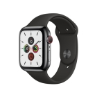 Apple Watch Series 5 GPS+Cellular model 44mm MWWK2J/A Space black stainless steel case/black sports band Smart Watch Japanese version