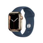 Apple Watch Series 7 GPS+Cellular model 41mm MN9K3J/A gold stainless steel case/abyss blue sports band Smart Watch Japanese version