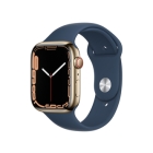 Apple Watch Series 7 GPS+Cellular model 45mm MN9M3J/A gold stainless steel case/abyss blue sports band Smart Watch Japanese version