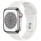 Apple Watch Series 8 GPS+Cellular model 41mm MNJ53J/A Silver stainless steel case/white sports band Smart Watch Japanese version