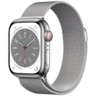 Apple Watch Series 8 GPS+Cellular model 41mm MNJ83J/A silver stainless steel case/Silver-Milanese-Loop Smart Watch Japanese version