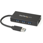 StarTech.com ST3300GU3B Black USB Hub Japanese version