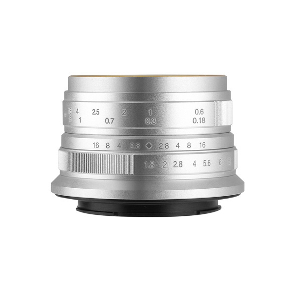 Camera Lens 7artisans 25mm F1.8 25M43S Silver for Micro Four Thirds Lense