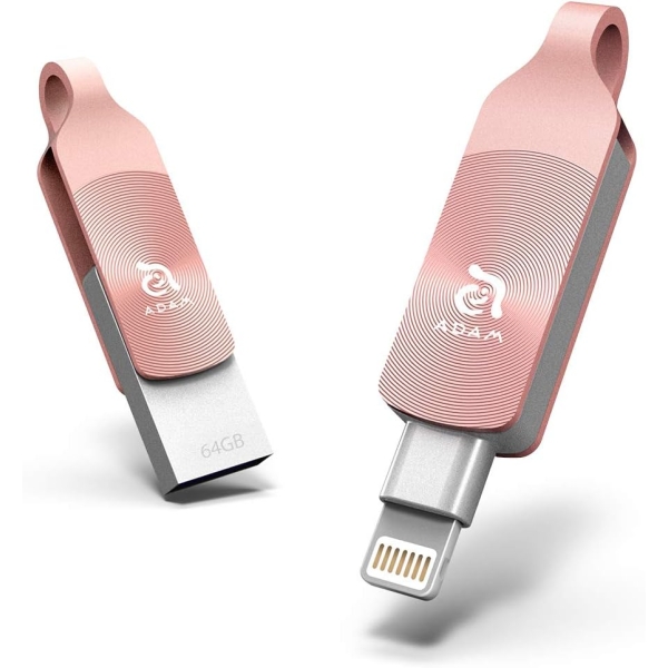 ADAM elements iKlips DUO+ ADRAD64GKLDPRBJ 64GB Rose gold USB Flash Drive