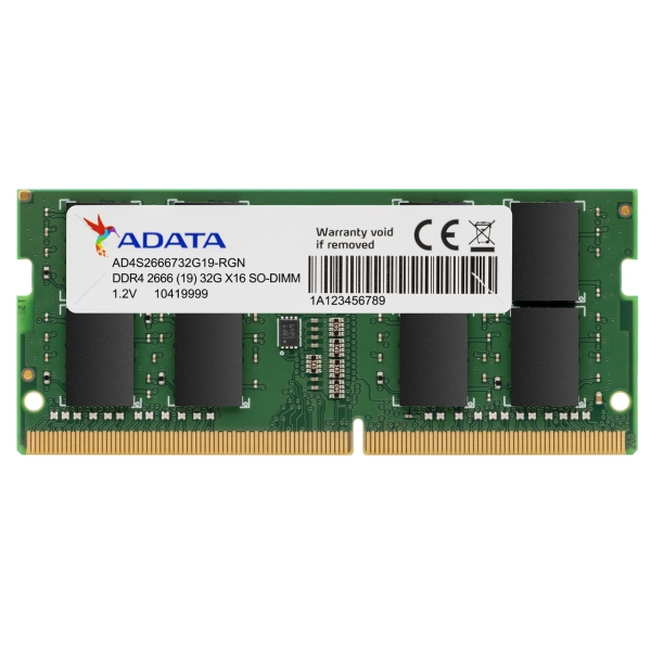 Memory ADATA AD4S2666732G19-RGN S.O.DIMM DDR4 PC4-21300 32GB