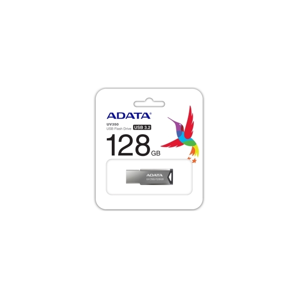 ADATA UV350 AUV350-128G-RBK 128GB Silver USB Flash Drive