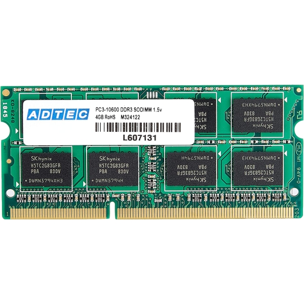 Memory ADTEC ADS10600N-4GW S.O.DIMM DDR3 PC3-10600 4GB 2-Disc