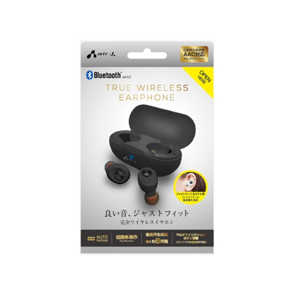 air-J BT-AP4 BK black Earphone Headphone