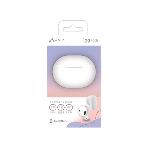 Air-J Egg Pods ABT-AP8 WH White Earphone Headphone