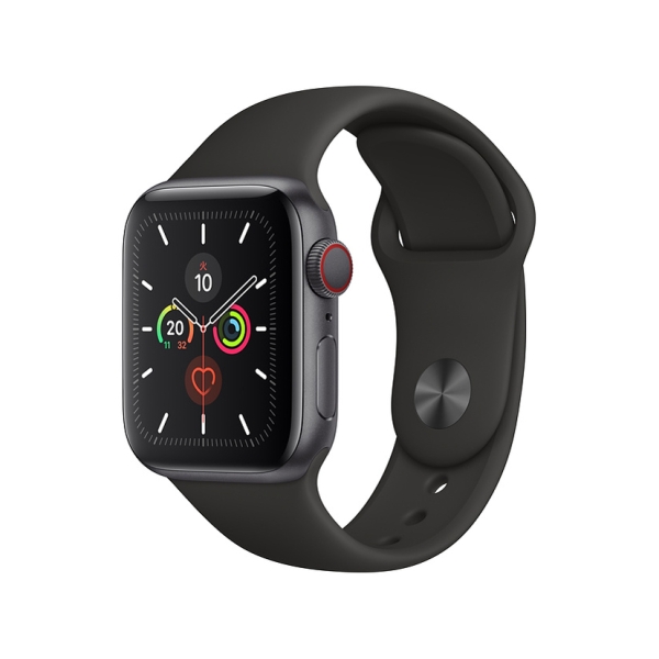 Apple Apple Watch Nike Series 5 GPS + Cellular Model 44mm MX3E2J/A Pure Platinum/Black Nike Sport Band Smart Watch