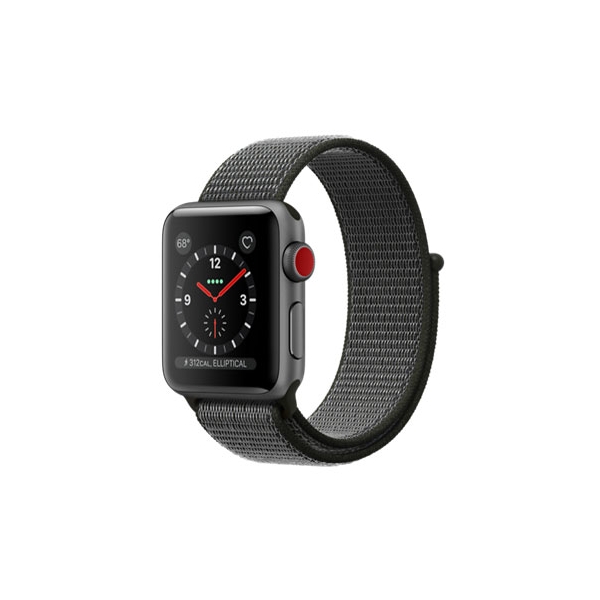 Apple Apple Watch Nike+ Series 3 GPS+Cellular model 38mm MQM72J/A Pure Platinum/Black Nike Sport Band Smart Watch