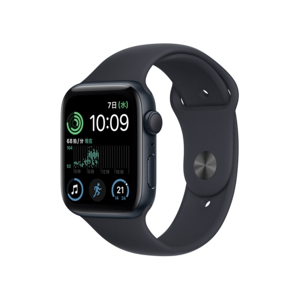 Apple Watch SE 2nd GPS Model 44mm MNK03J/A Midnight Sport Band Smart Watch