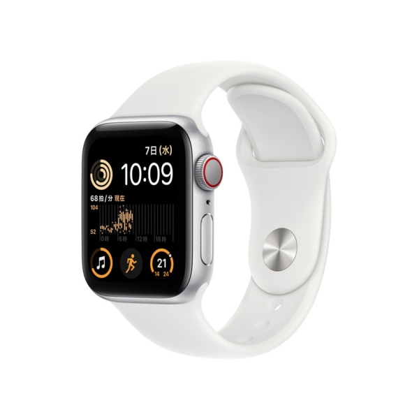 Apple Watch SE 2nd GPS+Cellular Model 40mm MNPP3J/A Silver/White Sport Band Smart Watch