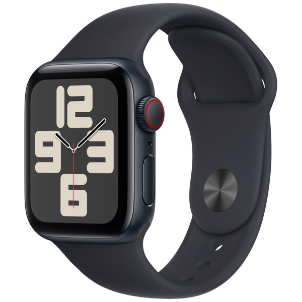 Apple Watch SE 2nd GPS+Cellular Model 40mm MRG73J/A Midnight Sport Band S/M Smart Watch