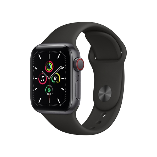 Apple Watch SE GPS+Cellular Model 40mm Myek2J/A Black Sport Band Smart Watch