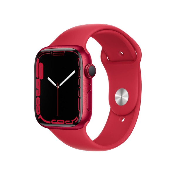 Apple Watch Series 7 GPS Model 45mm MKN93J/A Product RED Sports Band Smart Watch