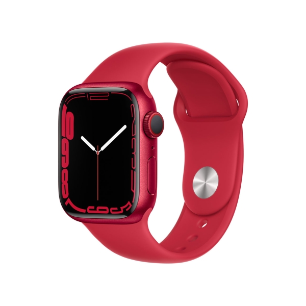 Apple Watch Series 7 GPS+Cellular Model 41mm MKHV3J/A Product Red Sport Band Smart Watch