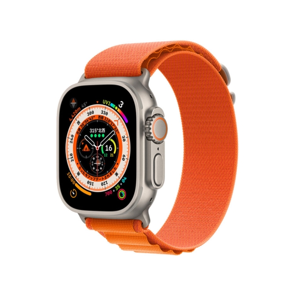 Apple Watch Ultra GPS+Cellular model 49mm MQFM3J/A Orange Pine Loop L Smart Watch