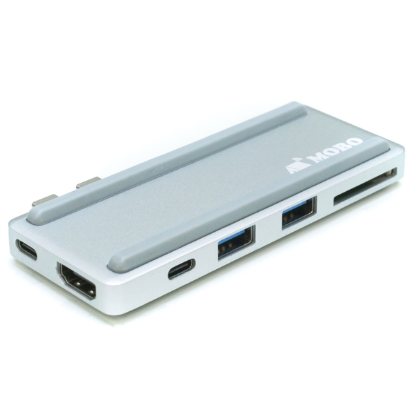 USB Hub ARCHISS MOBO Dual USB-C Dock for MBP AM-TC2D01S silver USB Hub