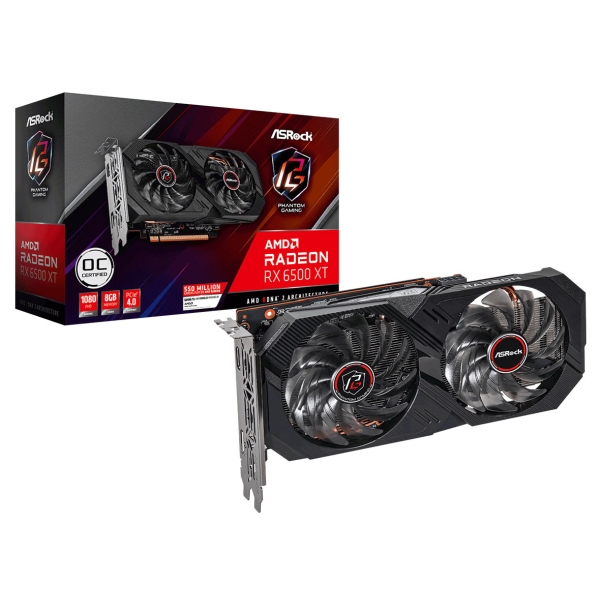 ASRock Radeon RX 6500 XT Phantom Gaming 8GB PCIExp 8GB Graphic Card