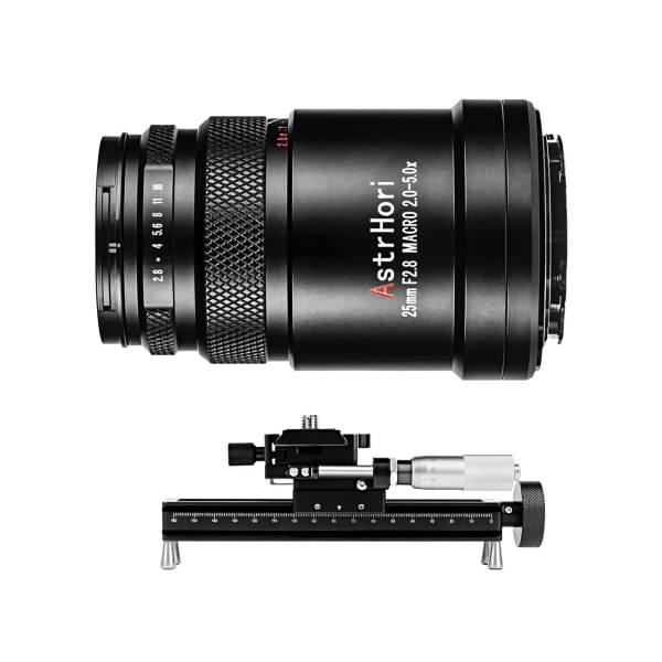 AstrHori 25mm F2.8 Macro 2.0X-5.0X Macro Focusing Rail Set for Canon RF Camera Lens