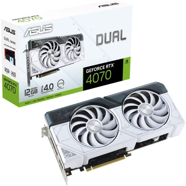 ASUS DUAL-RTX4070-12G-WHITE PCIExp 12GB Graphic Card