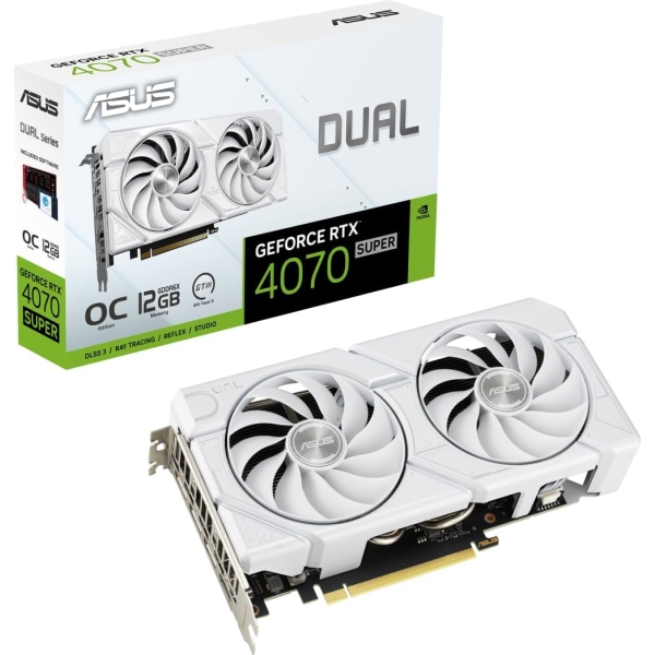 ASUS DUAL-RTX4070S-O12G-EVO-WHITE PCIExp 12GB Graphic Card