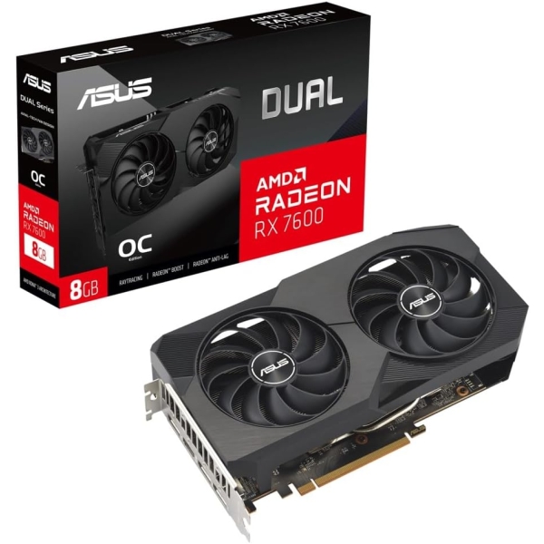 ASUS DUAL-RX7600-O8G PCIExp 8GB Graphic Card