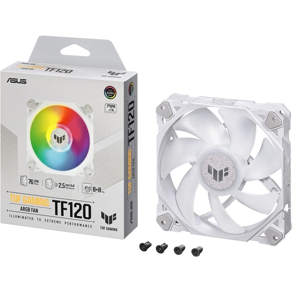 Case Fan ASUS TUF GAMING TF120 WHITE ARGB white Case Fan