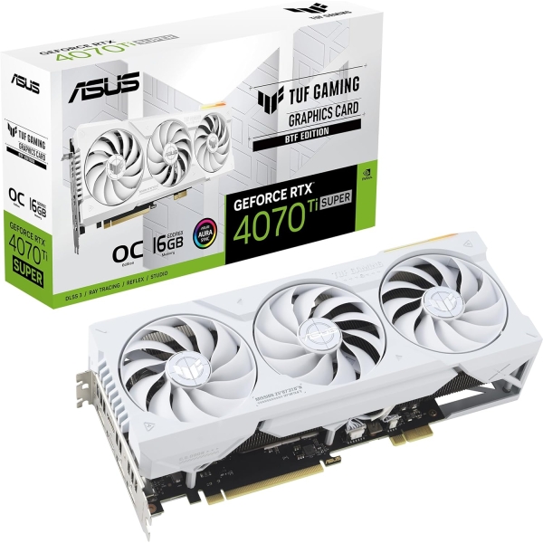 ASUS TUF-RTX4070TIS-O16G-BTF-WHITE PCIExp 16GB Graphic Card