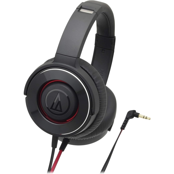 audio-technica SOLID BASS ATH-WS550 BRD black red Earphone Headphone