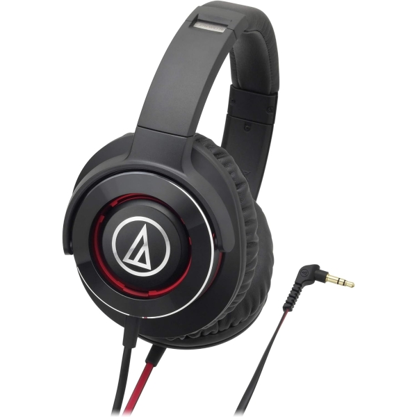 audio-technica SOLID BASS ATH-WS770 BRD black red Earphone Headphone