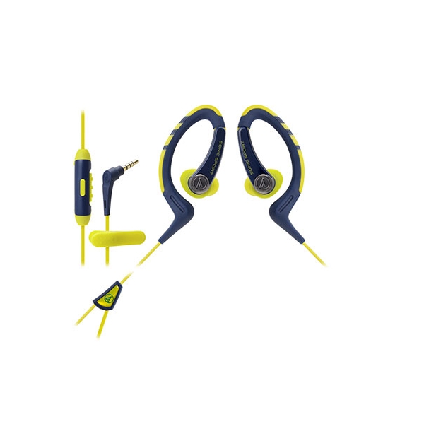 audio-technica SONICSPORT ATH-SPORT1iS NY navy yellow Earphone Headphone