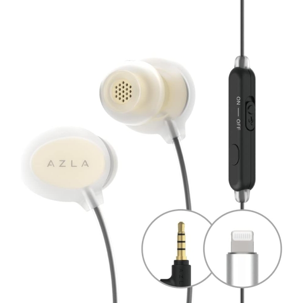 AZLA ASE-500 Lightning AZL-ASE500-LT-WH White Earphone Headphone