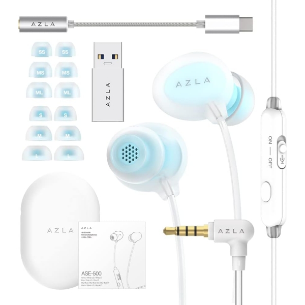 AZLA ASE-500 USB-C AZL-ASE500-UC-SB Sky Blue Earphone Headphone