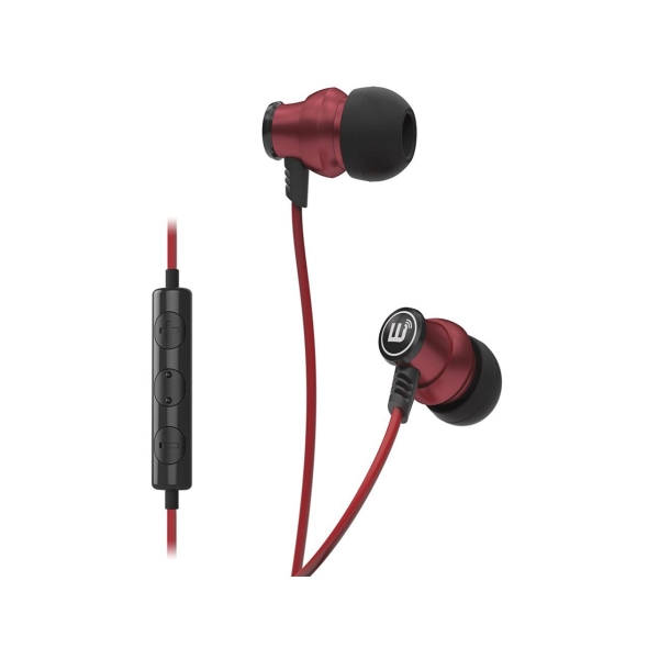 BRAINWAVZ Delta with Mic Red Earphone Headphone