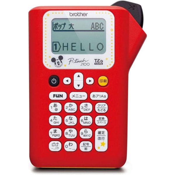 Brother P touch PTJ100MCR Mickey red Label Writer