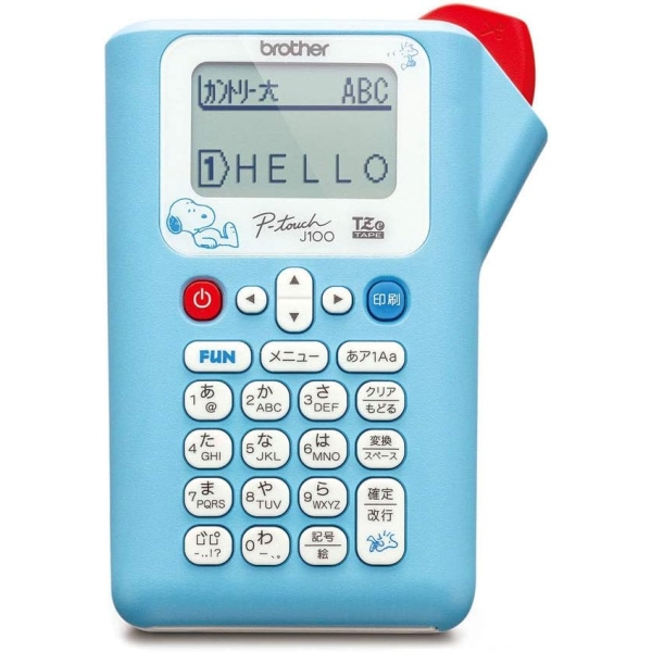 Brother P touch PTJ100SNL Snoopy light blue Label Writer