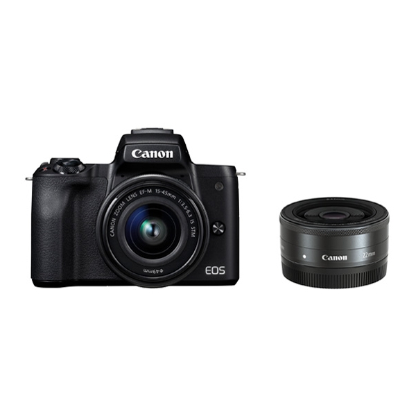 Mirrorless Camera CANON EOS Kiss M double lens kit black Mirrorless Camera