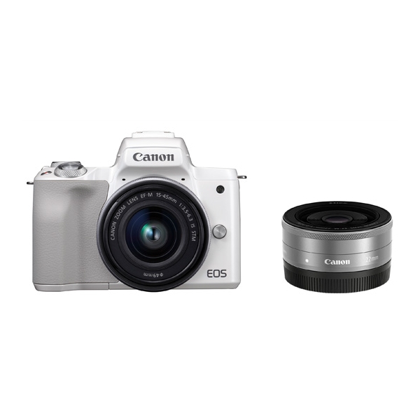 DSLR Camera CANON EOS Kiss M double lens kit white DSLR Camera