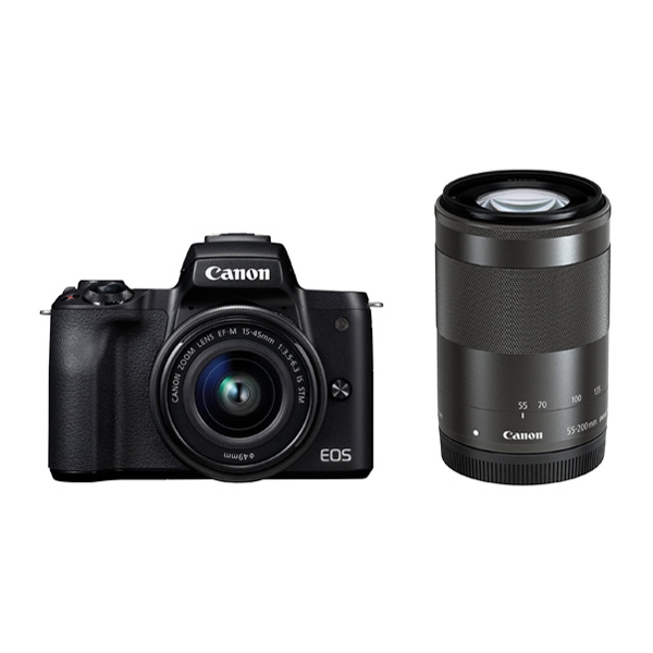 DSLR Camera CANON EOS Kiss M Double Zoom Kit Black DSLR Camera