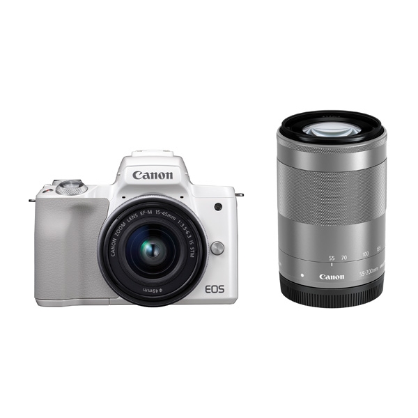 DSLR Camera CANON EOS Kiss M Double Zoom Kit White DSLR Camera