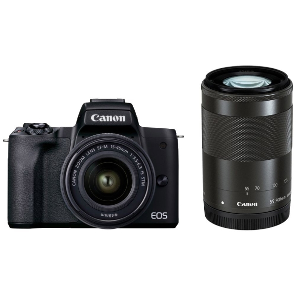 DSLR Camera CANON EOS Kiss M2 Double Zoom Kit Black DSLR Camera