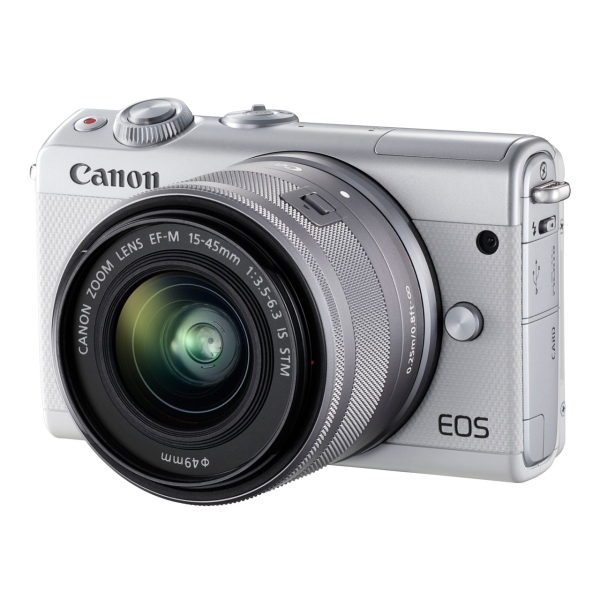 DSLR Camera CANON EOS M100 EF-M15-45 IS STM Lens Kit White DSLR Camera